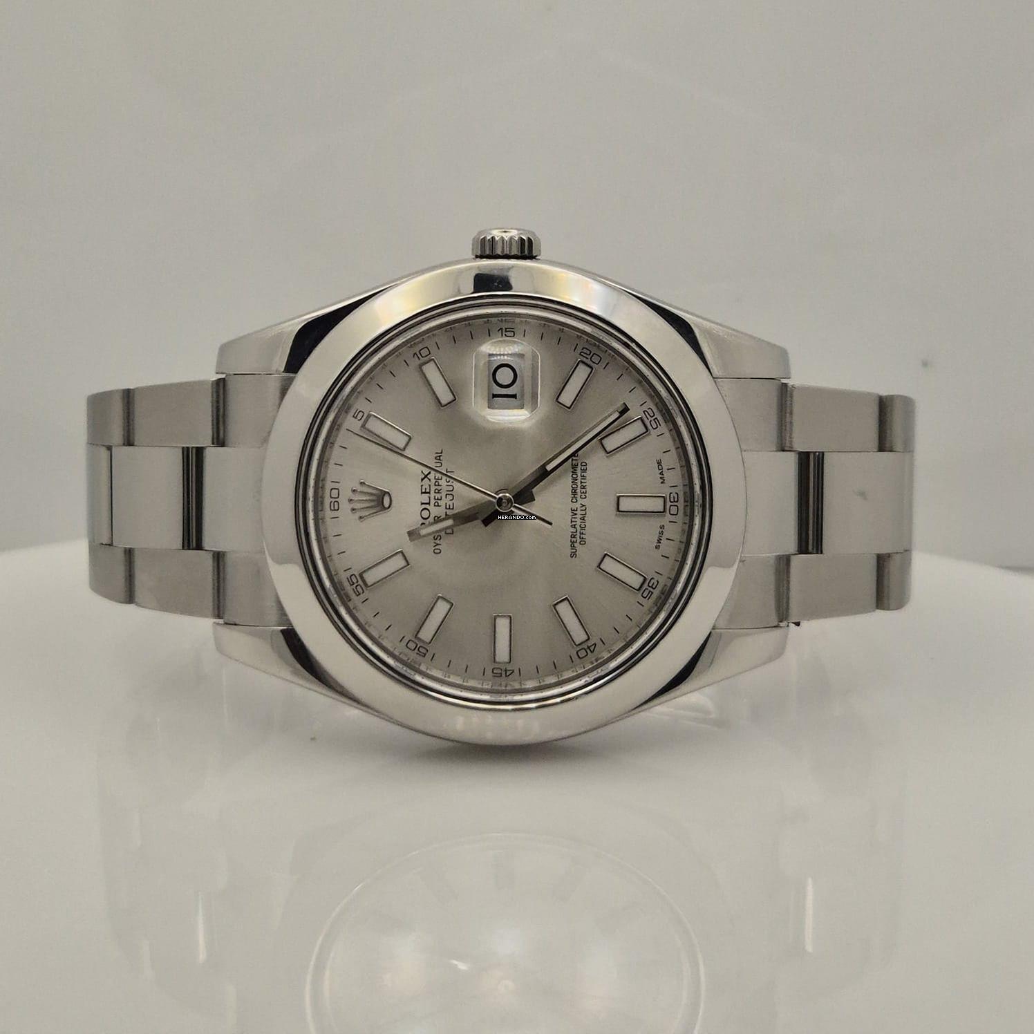  Rolex Datejust II 41mm Silver Dial Full Steel Automático Completo 