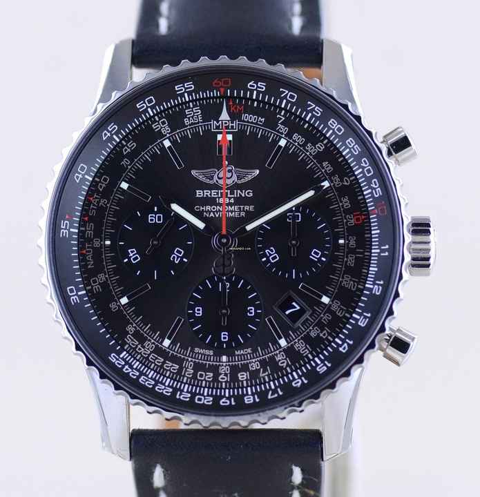  Breitling Navitimer 01 Grey Stratos Chronograph 43 mm B01 Limited B+P NOS 