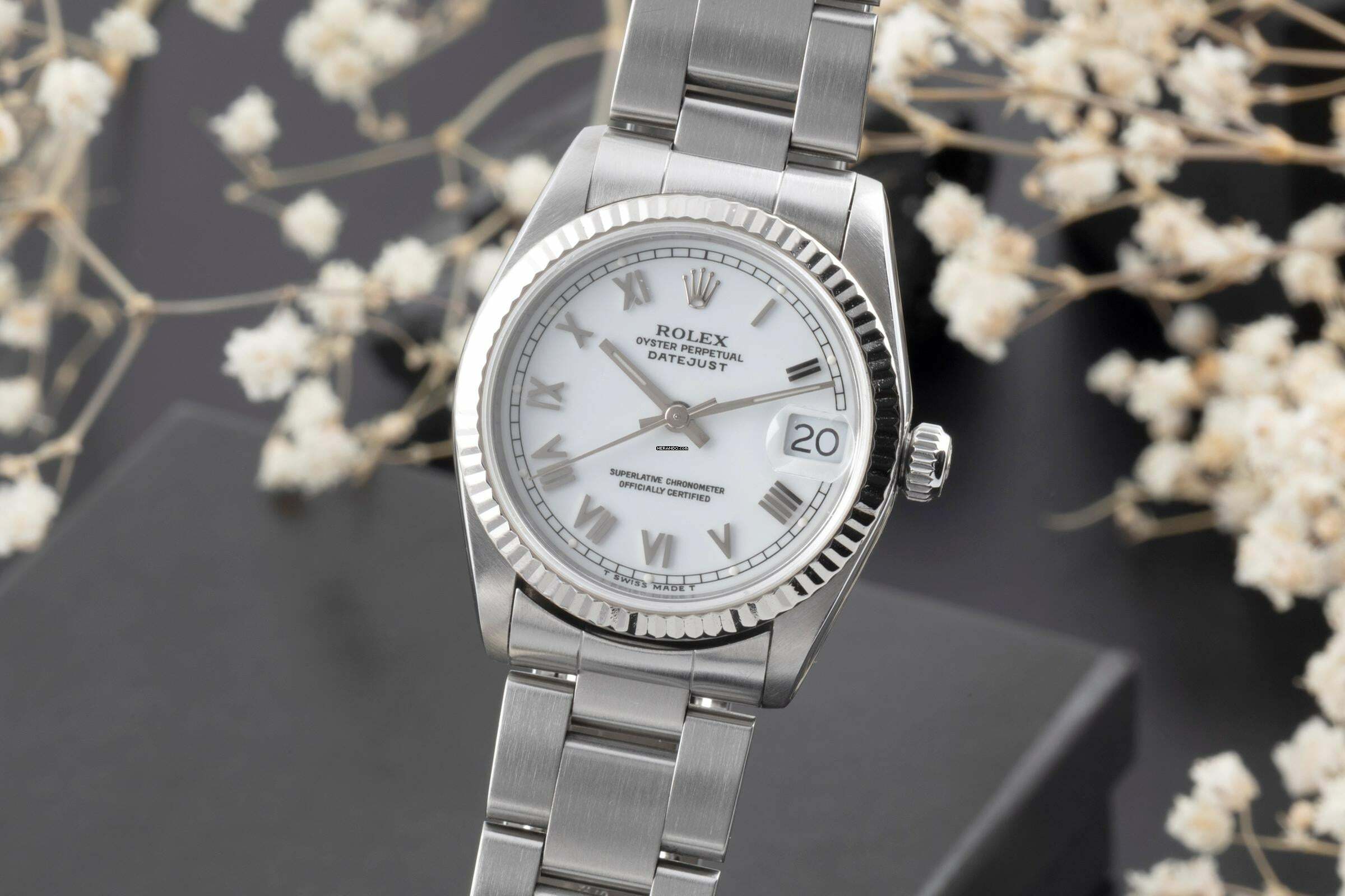 Rolex Datejust 31 Stahl / Weissgold Roman Dial Oyster Perpetual Ref. 68274