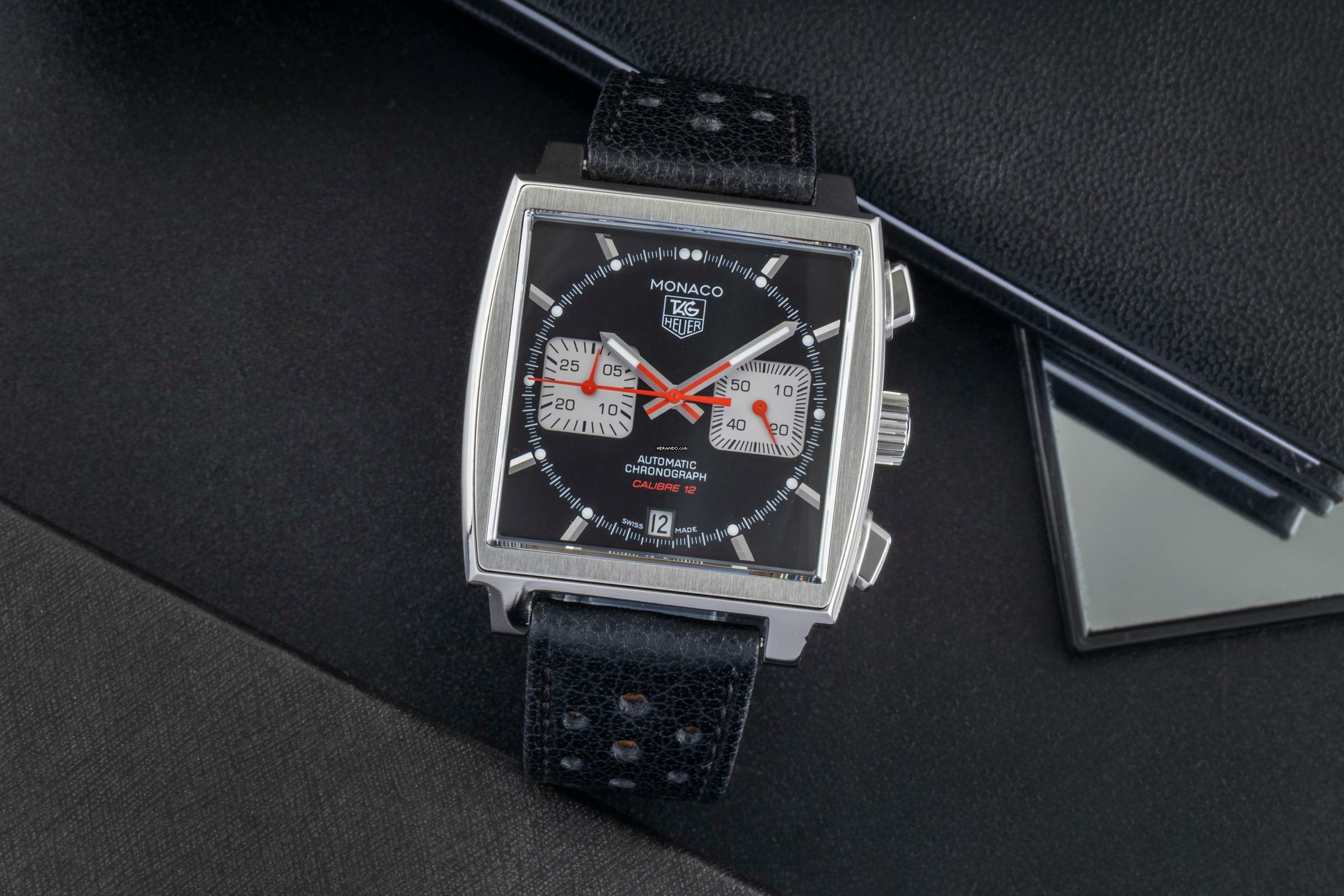 Thumbnail von TAG Heuer Monaco Calibre 12 Chronograph Automatik Stahl Herren Ref. CAW2114 B&P 2010