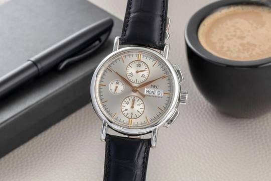  IWC Portofino Chronograph Stahl Automatik Herrenuhr Ref. IW378302 Papiere 