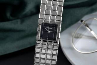 Thumbnail von Chopard Ice Cube Black Dial Edelstahl Quarz Damenuhr Ref. 11/8898