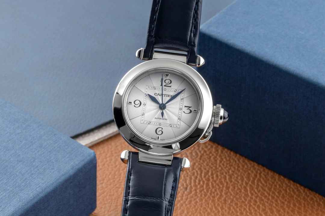  Cartier Pasha de Cartier Automatik Edelstahl Damenuhr Ref. WSPA0012 4327 Papiere 