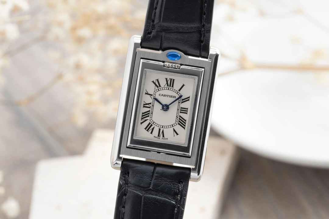  Cartier Tank Basculante Edelstahl Quarz Damenuhr Ref. W1011155 Box 