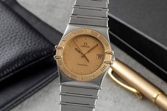 Thumbnail von Omega Constellation Date White Stahl / Gold Medium Size Ref. 396.1076 Klassiker