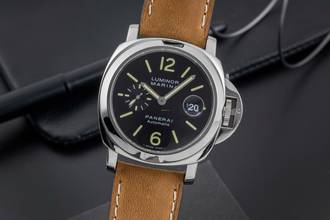 Thumbnail von Panerai Luminor Marina Automatic Datum Edelstahl Herrenuhr Ref. PAM00104