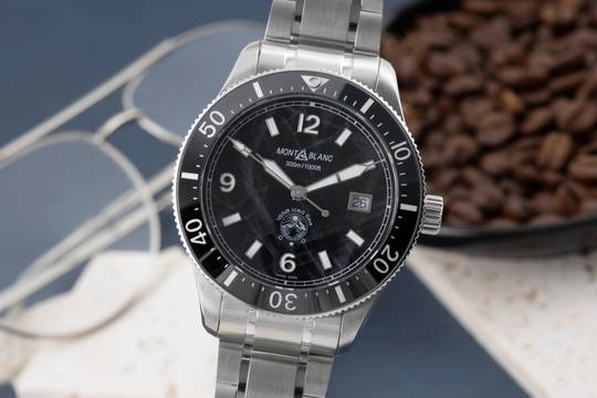  Montblanc 1858 Iced Sea Stahl Automatik Herrenuhr Ref. MB129371 7578 