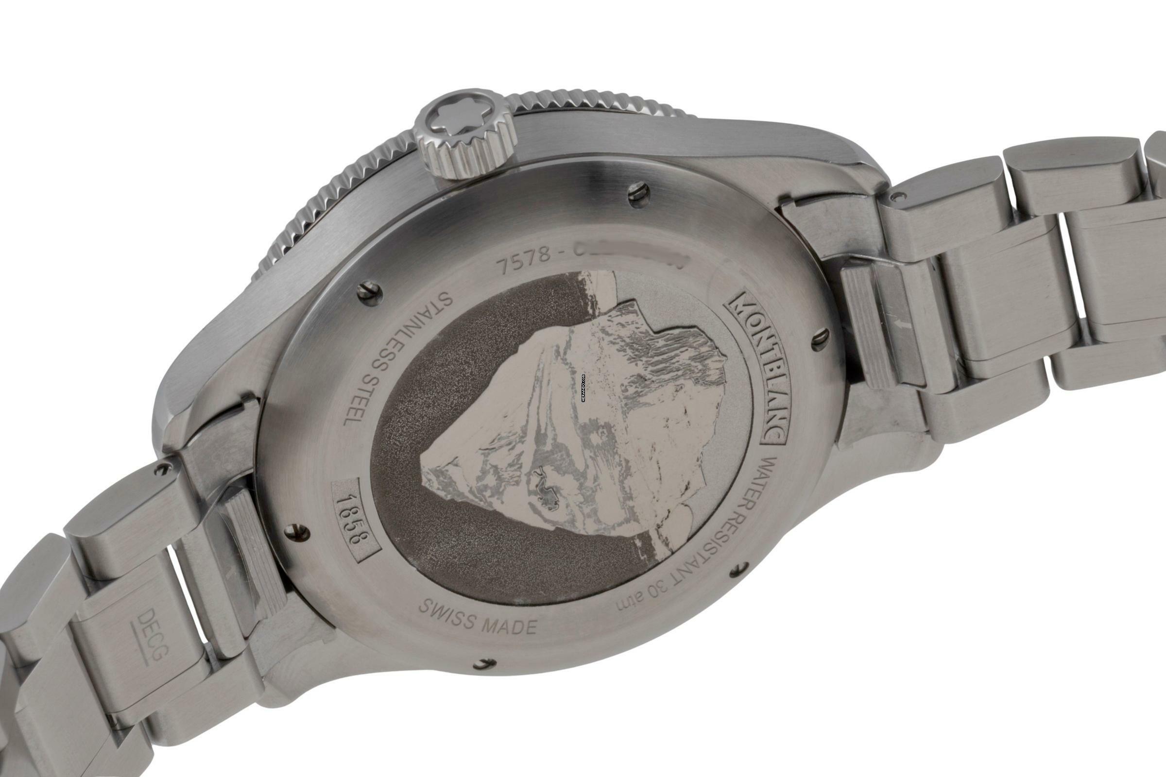 Thumbnail von Montblanc 1858 Iced Sea Stahl Automatik Herrenuhr Ref. MB129371 7578