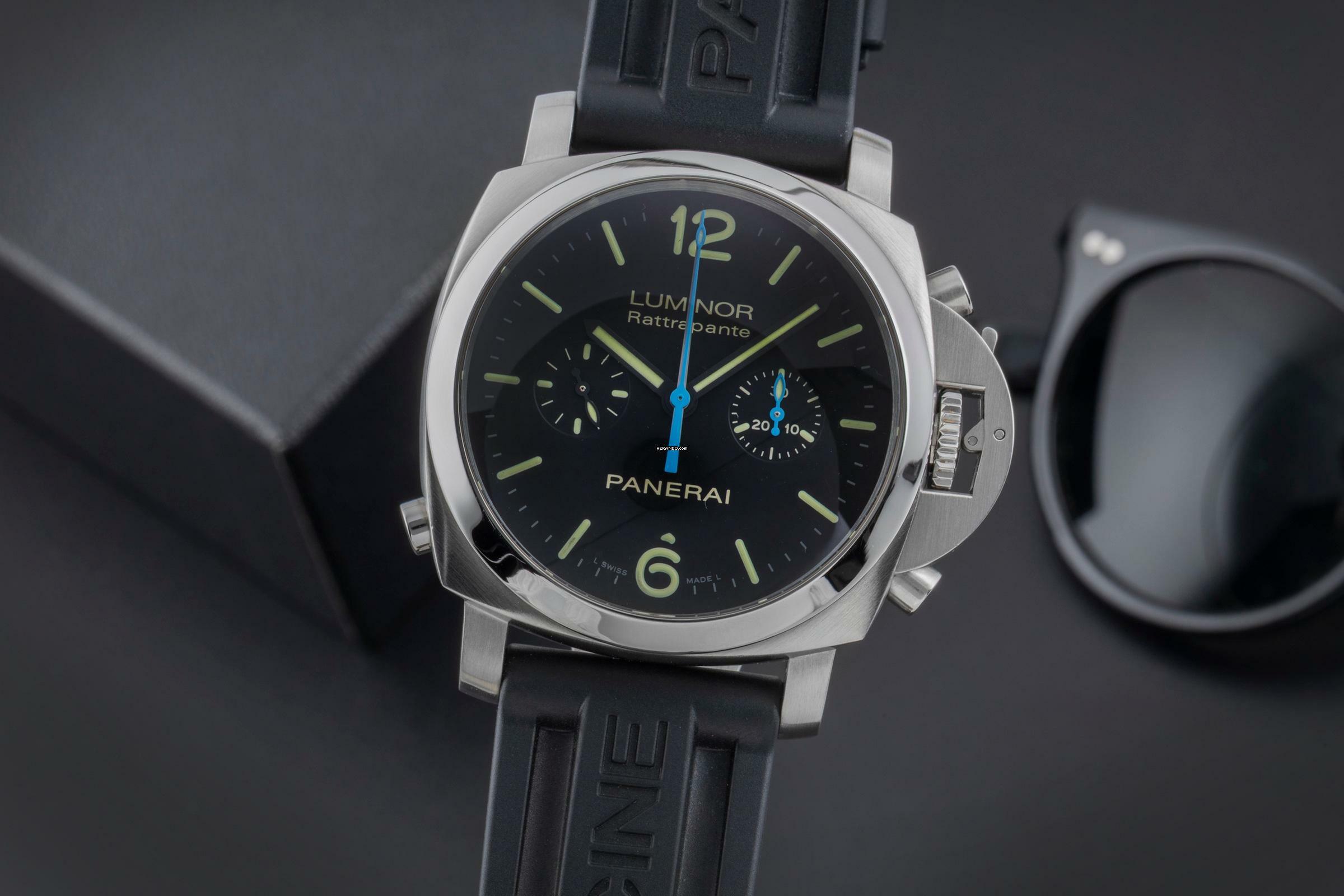  Panerai Luminor 1950 Chronograph Rattrapante Stahl Automatik Ref. PAM00362 