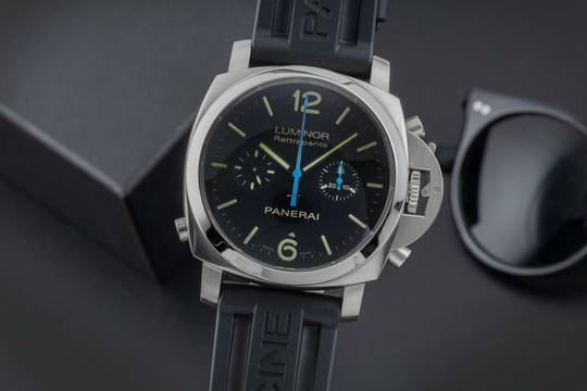  Panerai Luminor 1950 Chronograph Rattrapante Stahl Automatik Ref. PAM00362 