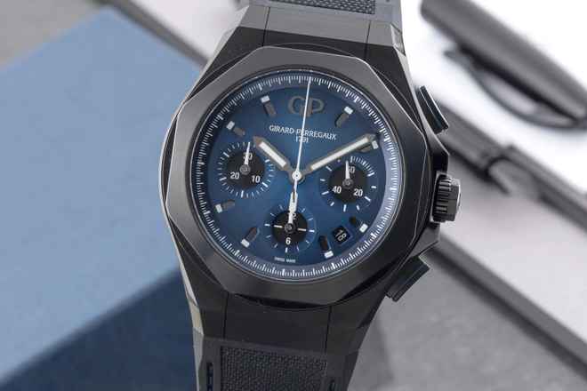  Girard Perregaux Laureato Chronograph Titan Automatik 81060-21-491-FH6A B&P 2022 