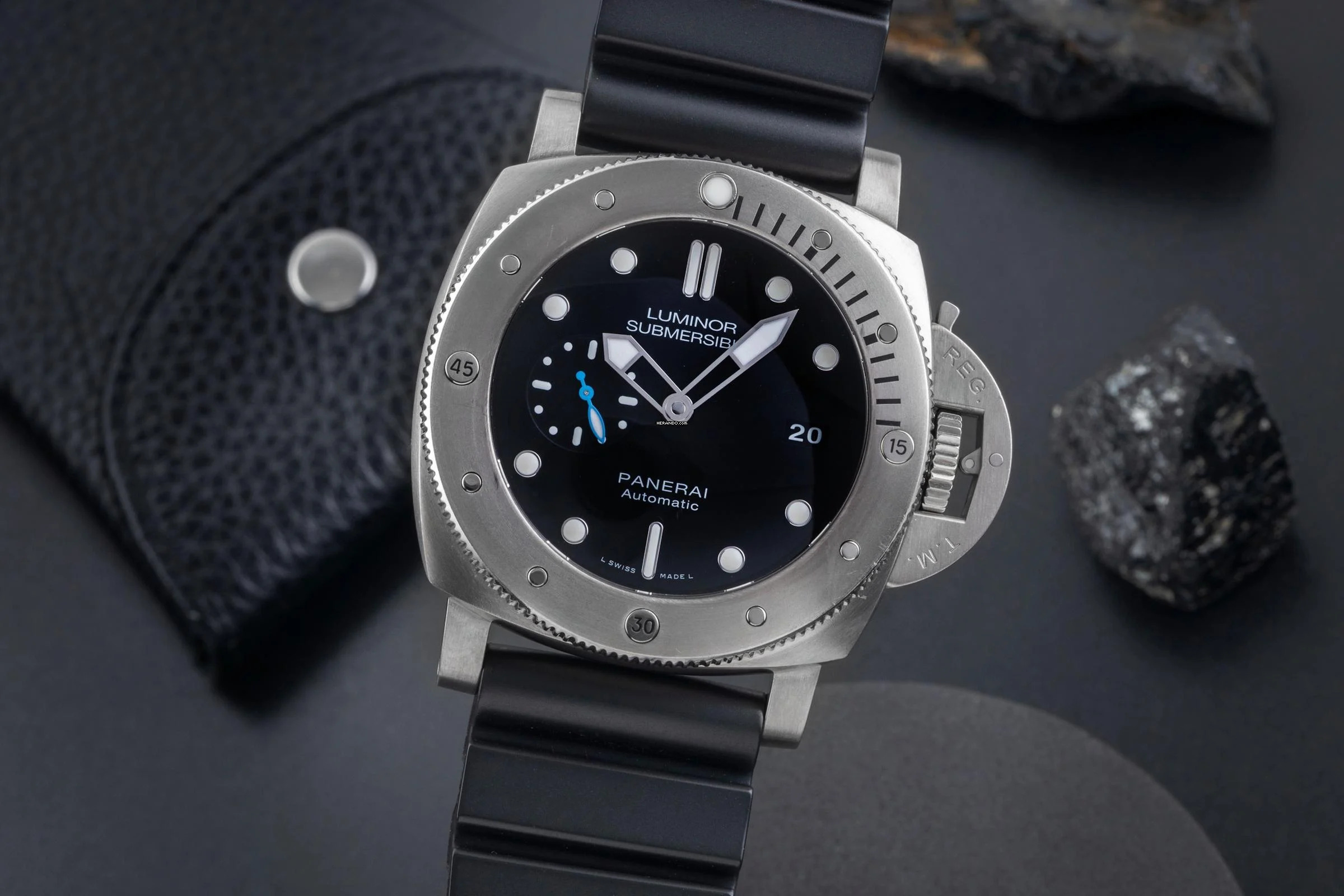  Panerai Submersible Titan 47mm Automatik Herrenuhr Ref. PAM01305 B&P 2019 