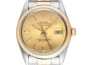 Thumbnail von Rolex Datejust 36 Ref.16013 1985 Box&Beschreibung sehr gut Vintage Datejust Stahl 18kt Gelbgold open 6/9