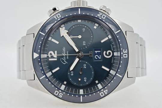  Glashütte Original SeaQ Chronograph Panoramadatum Big Date 1-37-23-02-81-70 Blue Dial 