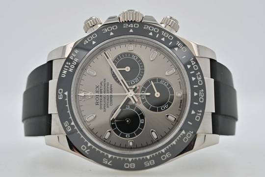  Rolex Daytona Cosmograph 18k Weißgold White Gold 116519LN LC150 Ghost Rubber Strap Oysterflex 
