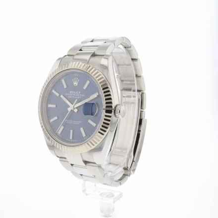  Rolex Datejust 41 Oyster Fluted Blue Dial 