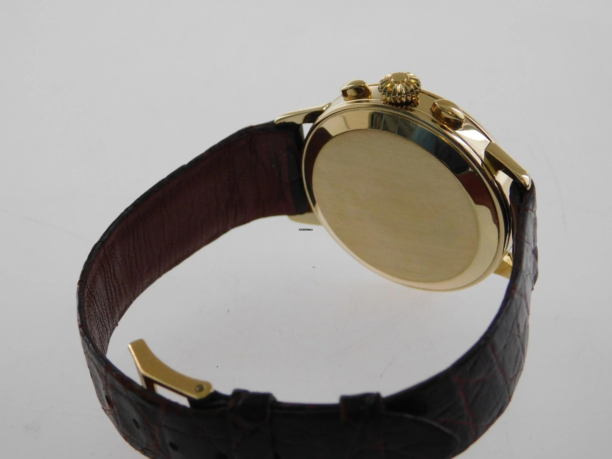 Thumbnail von Universal Genève Tri-Compax Chronograph Tri Compax 18 Kt Gold im original Zustand Kaliber 281 Absolute Rarität 34 mm Herrenuhr