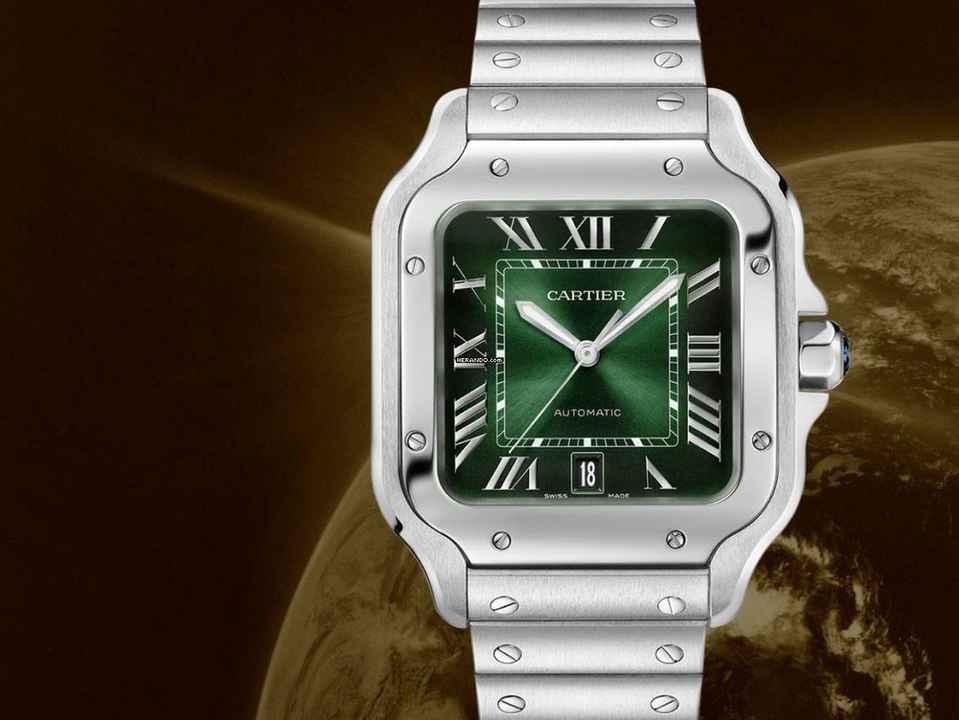  Cartier Santos Large Green Dial Wssa0062 New 2025 