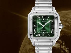 Thumbnail von Cartier Santos Large Green Dial Wssa0062 New 2025