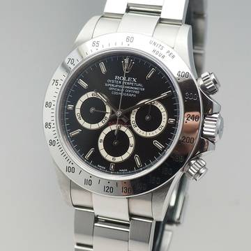  Rolex Daytona 16520 Chronograph Stahl/Stahl Box+Papiere Top condition and full set 