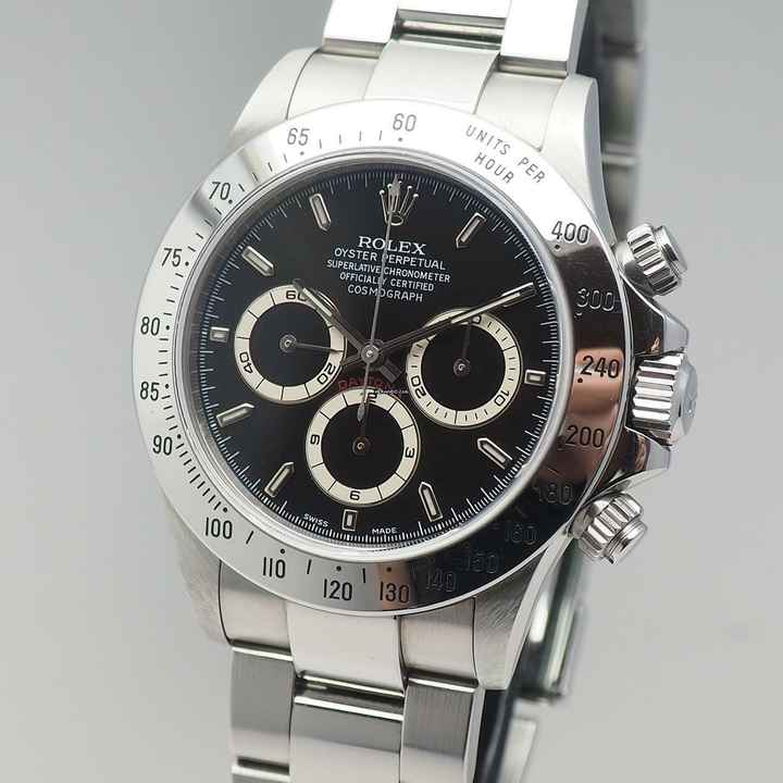  Rolex Daytona 16520 Chronograph Stahl/Stahl Box+Papiere Top condition and full set 