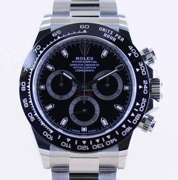  Rolex Daytona Stahl black Cosmograph Cerachrom Chronograph B+P ungetragen 