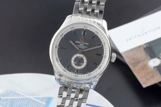  Breitling Premier Automatik 40 Stahl Herrenuhr Ref. A37340351B1A1 B&P 