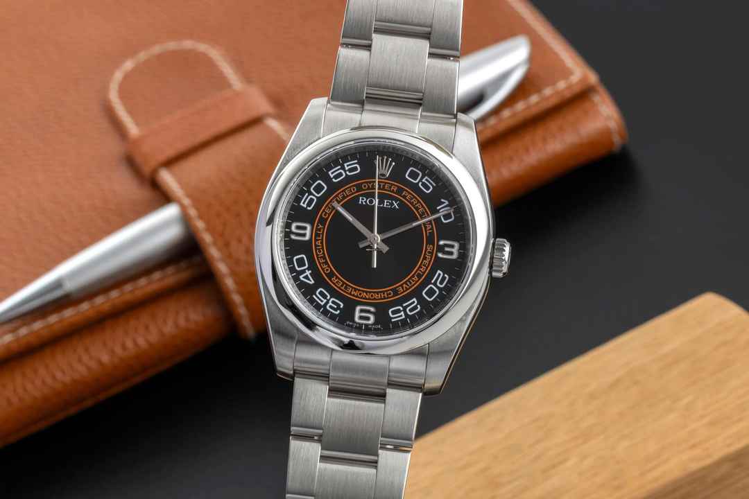  Rolex Oyster Perpetual 36 Stahl Automatik Concentric Dial Ref. 116000 