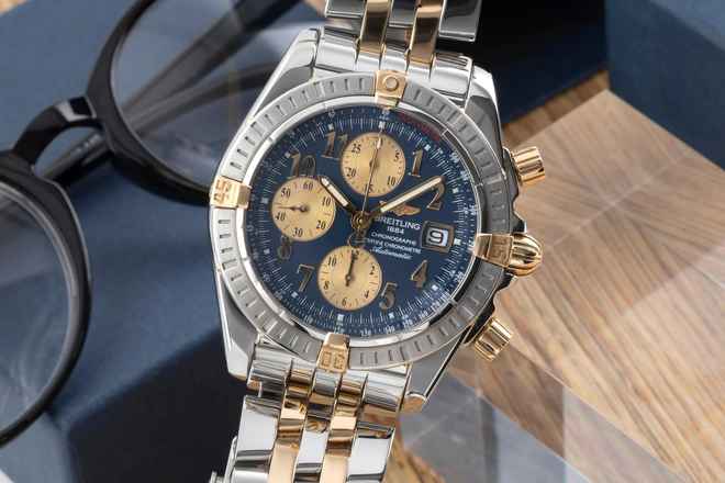  Breitling Chronomat Evolution Chronograph Stahl / Gold Automatik Ref. B13356 