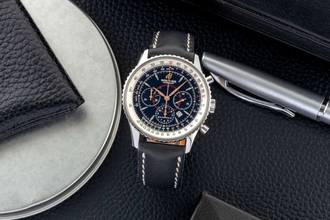 Thumbnail von Breitling Montbrillant Chronograph Stahl Automatik Herrenuhr Ref A41370 B&P 2010