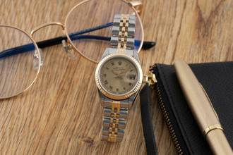 Thumbnail von Rolex Lady-Datejust Stahl / Gold Automatik Damenuhr Ref 69173 Vintage Klassiker