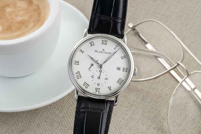  Blancpain Villeret Ultraflach Ultraplate Stahl Handaufzug Ref. 6606-1127-55B 