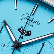 Thumbnail von Glashütte Original Seventies Chronograph Panoramadatum Chrono Panorama Discoblue – 1 of 100 – 1-37-02-20-02-70 – NEW – 22 Full Set