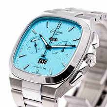 Thumbnail von Glashütte Original Seventies Chronograph Panoramadatum Chrono Panorama Discoblue – 1 of 100 – 1-37-02-20-02-70 – NEW – 22 Full Set