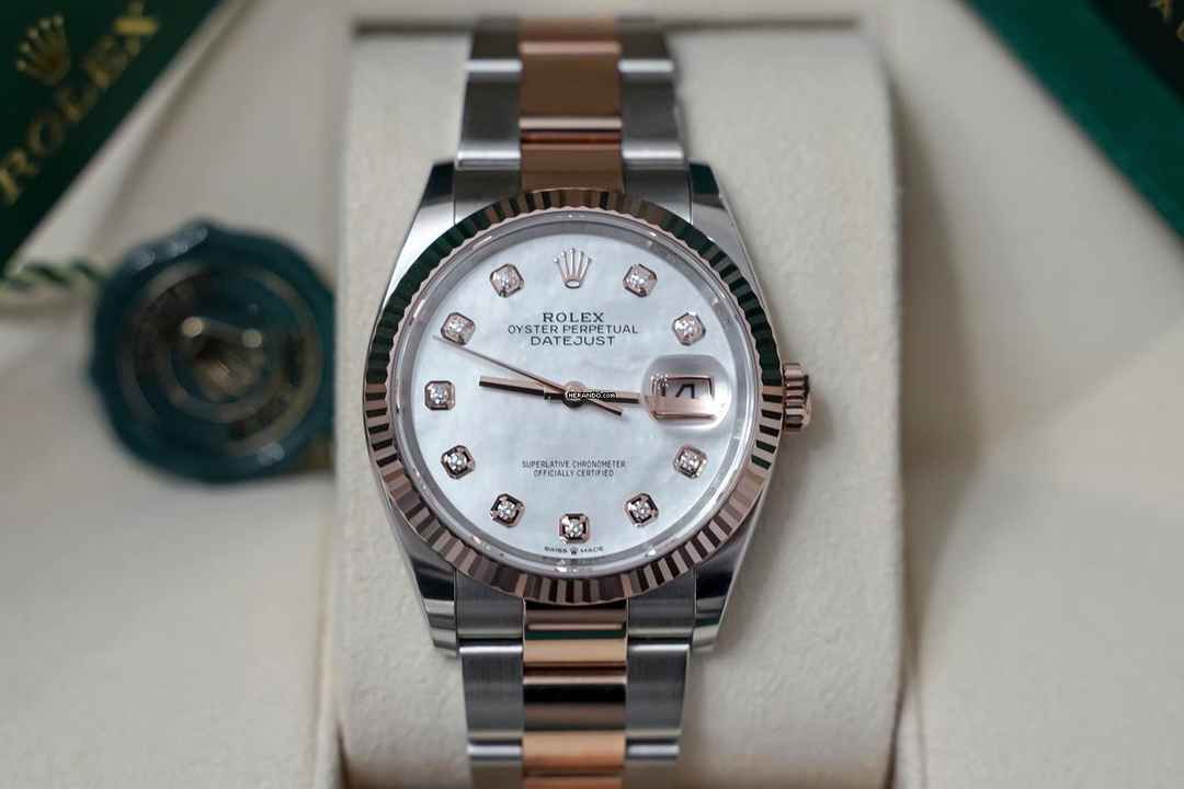  Rolex Datejust 36 Stahl/Rosegold MOP 2024 FULLSET 