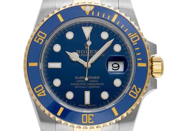  Rolex Submariner Date Ref.116613LB 2010 Full Set wie Neu Vintage Submariner Date Bluesy 