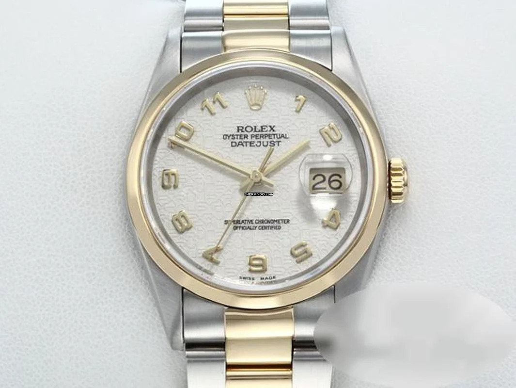  Rolex Datejust 36 36mm 16203 Stahl Gelbgold 750 Automatik Stainless Steel 18kt Yellow Gold Oyster-band Chronometer 