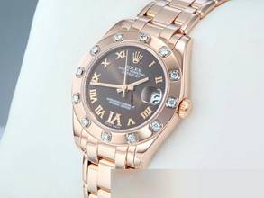Thumbnail von Rolex Lady-Datejust Pearlmaster 34 81315 2014 Roségold 750 Diamanten Automatik Gold