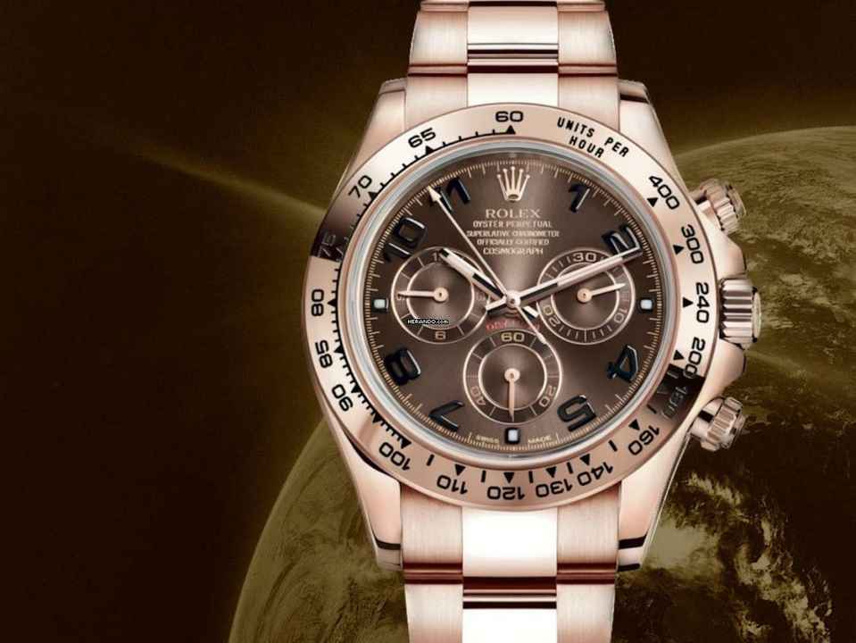  Rolex Daytona Cosmograph Daytona 116505 Rose Gold Chocolate Arabic Dial Full Set 2018 