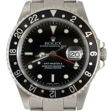 Thumbnail von Rolex GMT-Master II 16710 Luminova dial black bezel 2002 Full Set