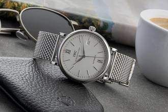 Thumbnail von IWC Portofino Automatic 40 Edelstahl Automatik Herrenuhr Ref. IW356505 Papiere 2016