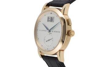Thumbnail von A. Lange & Söhne Saxonia Großdatum 18K (0,750) Gold Handaufzug Ref. 105.022 B&P