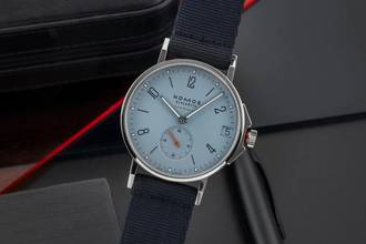 Thumbnail von NOMOS Ahoi Neomatik 38 Datum Sky Stahl Automatik Ref. 526 B&P