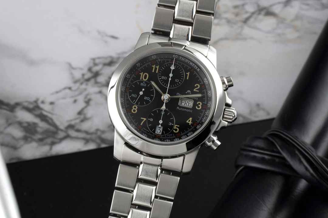  Maurice Lacroix Croneo Chronograph Automatik Edelstahl Ref. 39721-6705 B&P 2001 