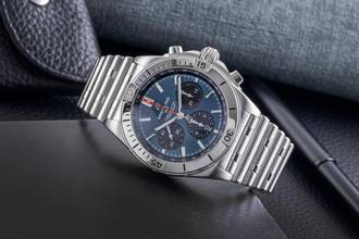 Thumbnail von Breitling Chronomat 42 B01 42 Chronograph Automatik Ref. AB0134101C1A1 B&P 2021