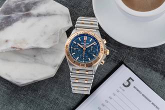 Thumbnail von Breitling Chronomat 42 B01 Stahl / Gold Automatik Ref. UB0134 B&P