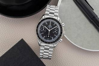 Thumbnail von Omega Speedmaster Reduced Chronograph Stahl Automatik Ref. 3510.50.00 B&P