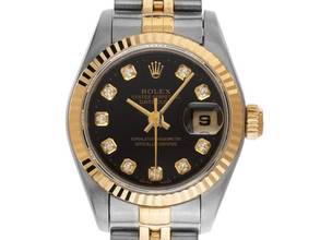 Thumbnail von Rolex Lady-Datejust Diamanten Ref.69173 1995 Full Set sehr gut Vintage Datejust Lady Diamanten