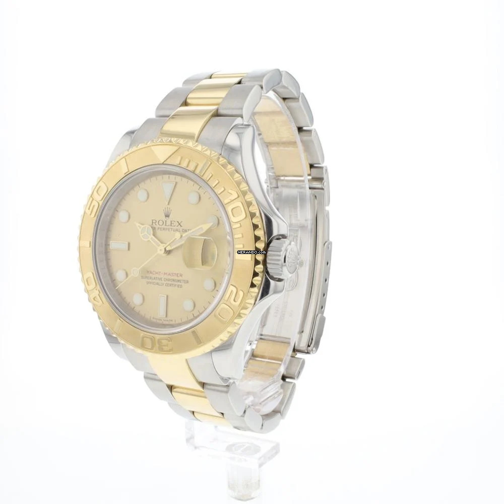  Rolex Yacht-Master 40 Steel Gold Rehaut Champagne Dial 