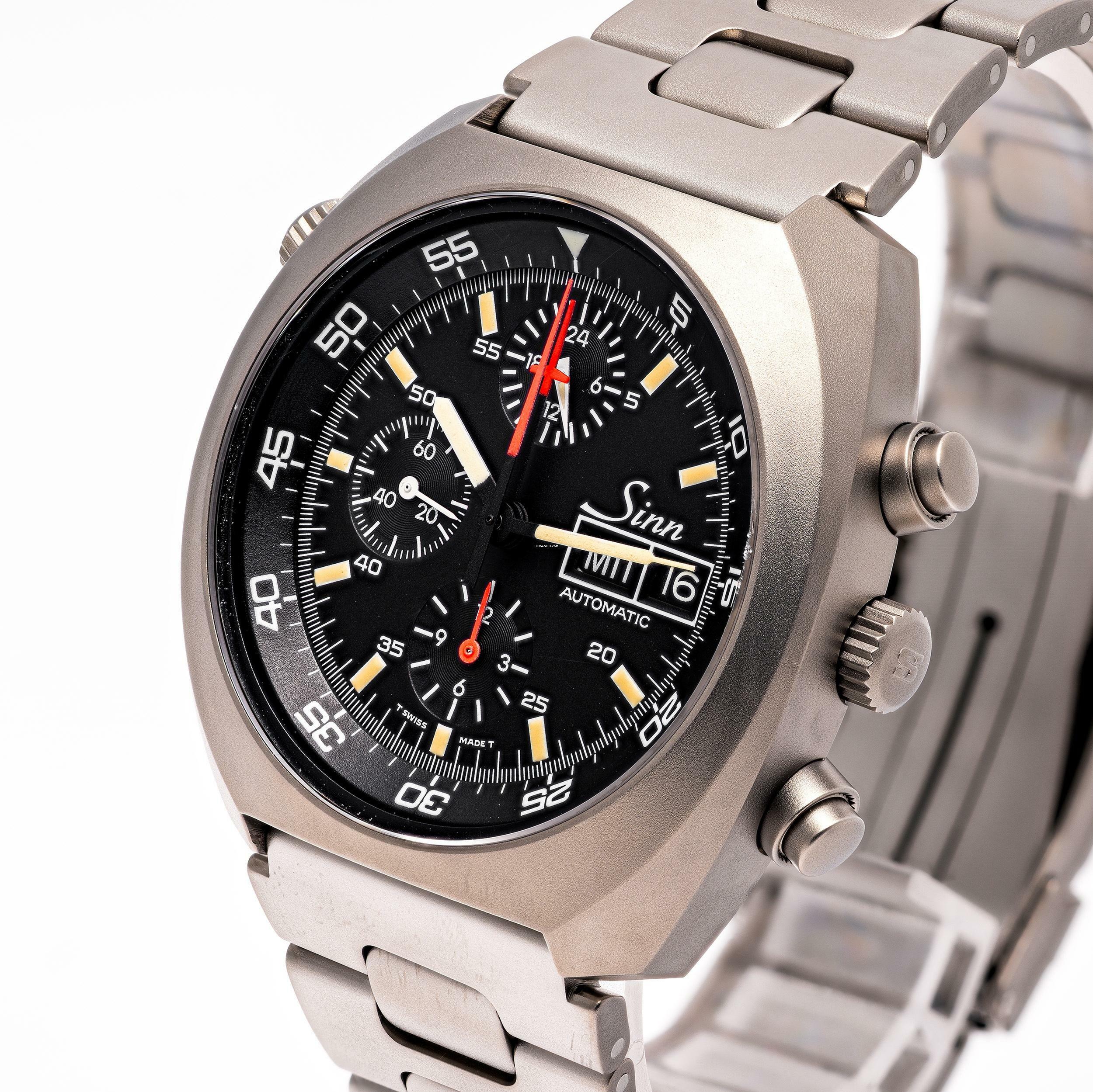 Thumbnail von Sinn 142 Space Chrono Model 142 – Lemania 5100 Tritium – 142.M – like NEW